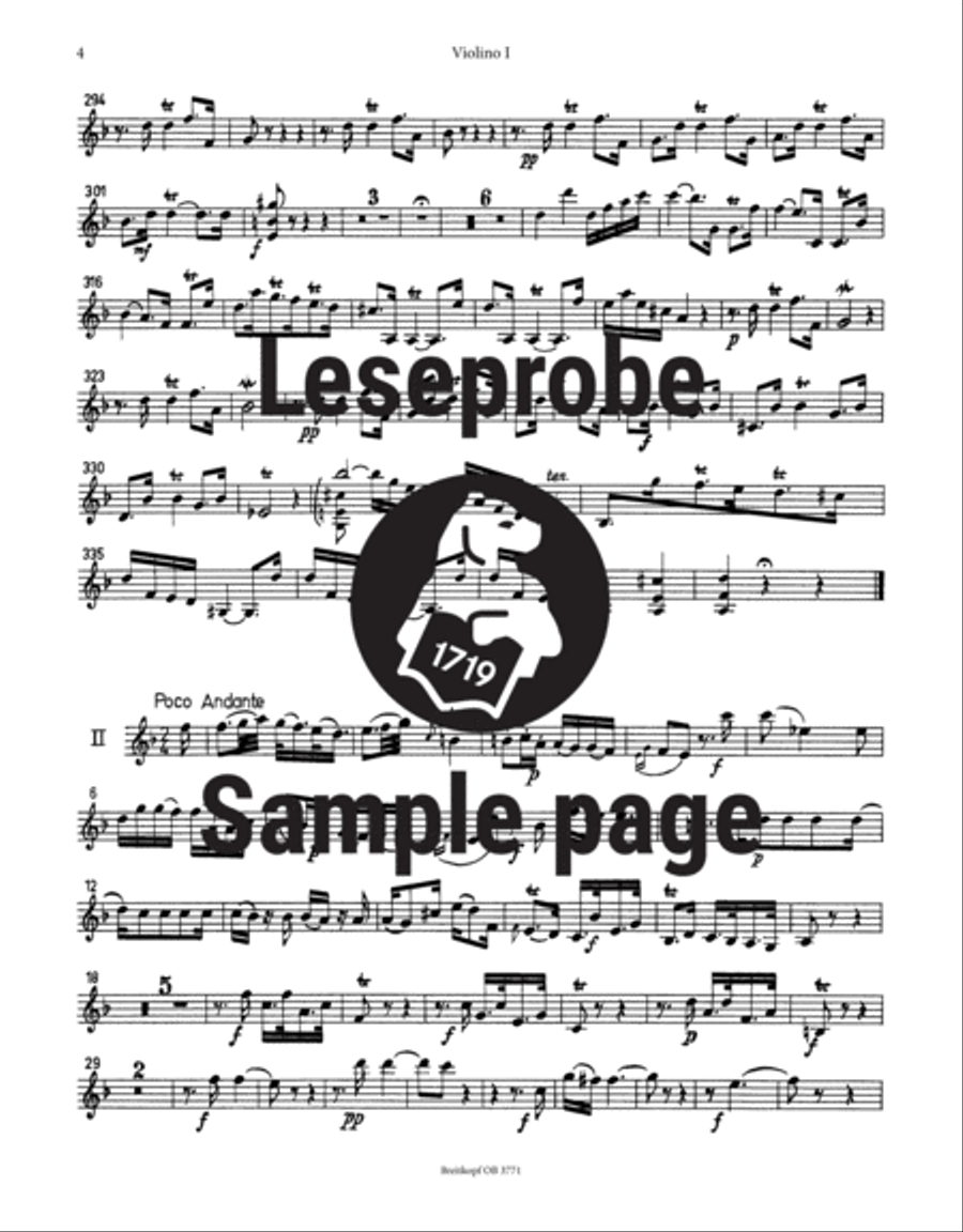 Harpsichord Concerto in D minor Wq 23 Orchestra scores gallery preview page 5