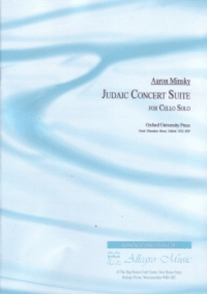 Minsky - Judaic Concert Suite Solo Cello (Archive)