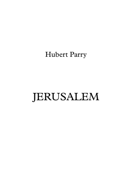 Jerusalem - Sir Hubert Parry image number null