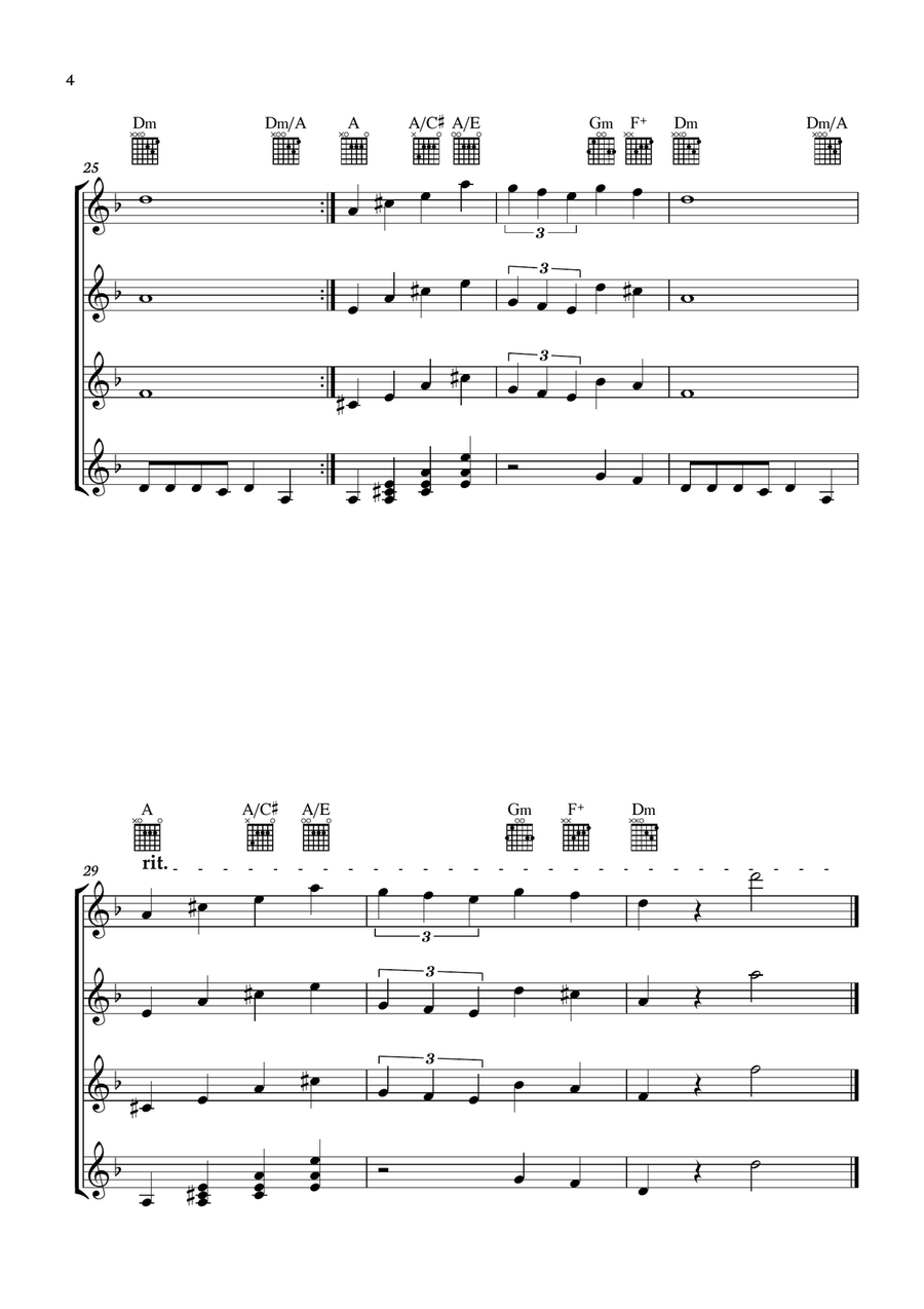 Theme From Spider Man Guitar Ensemble scores gallery preview page 4