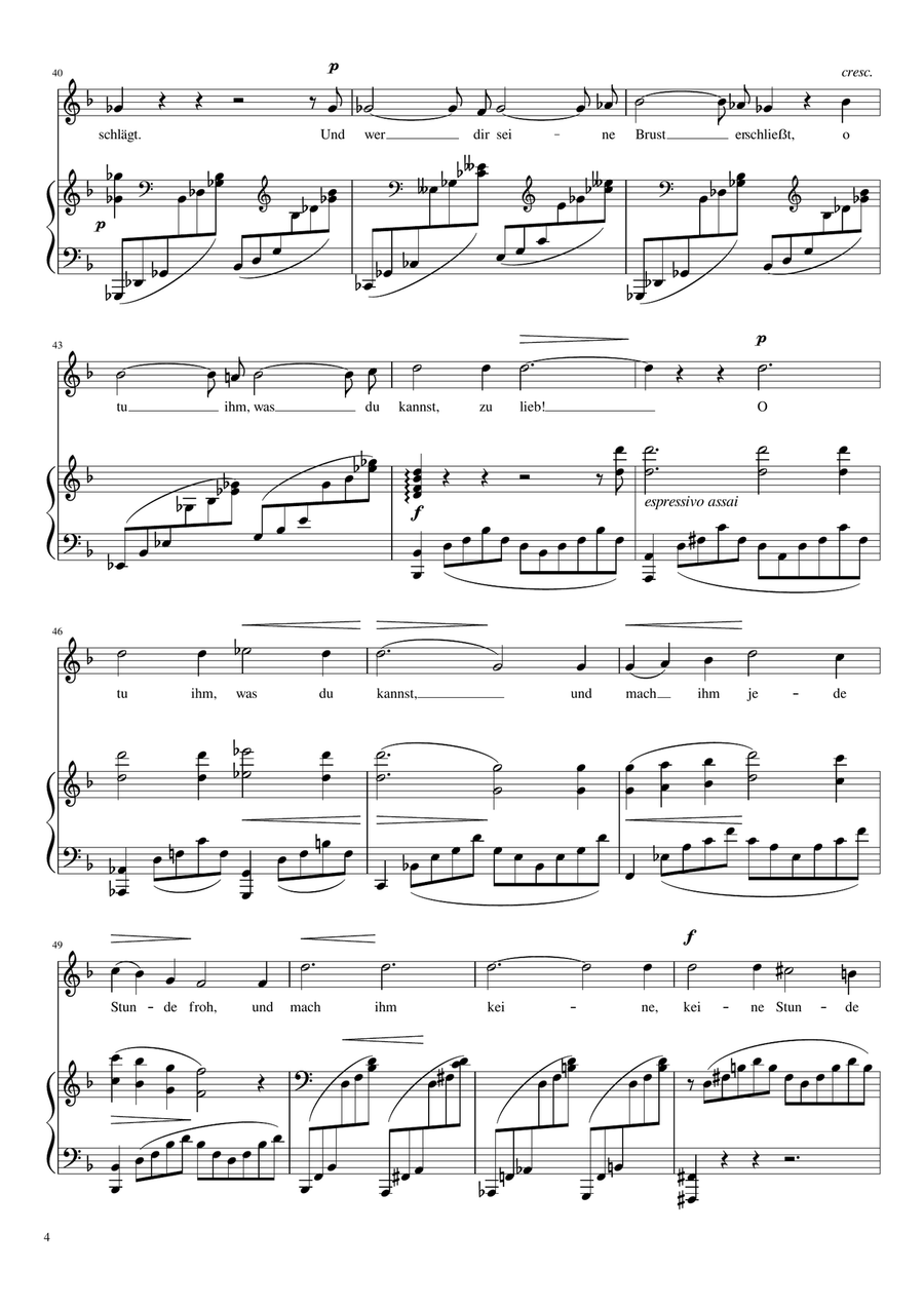 O lieb so lang du lieben kannst (Franz Liszt) [Low Voice; key: D] Low Voice scores gallery preview page 4