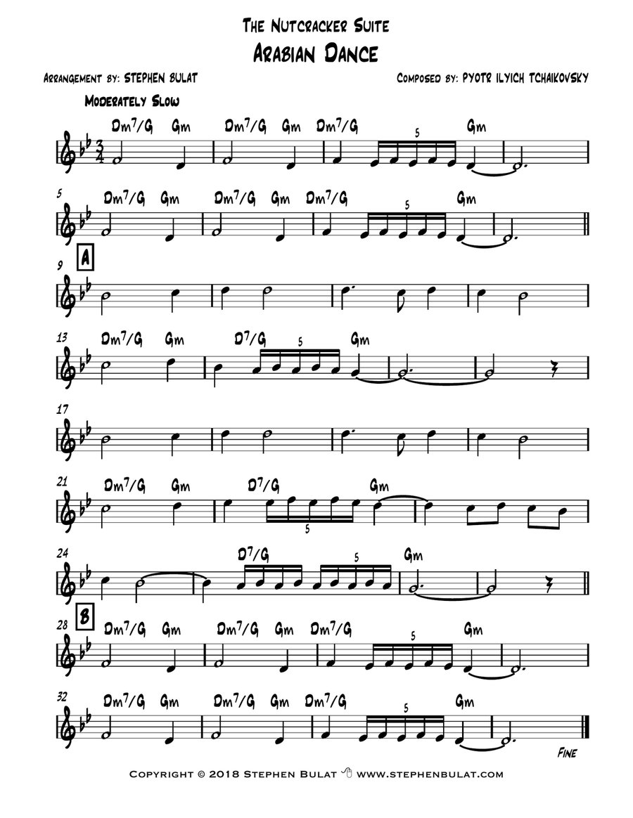 The Nutcracker Suite (Selections) - Lead sheet (melody & chords) in original keys Jazz Ensemble scores gallery preview page 6