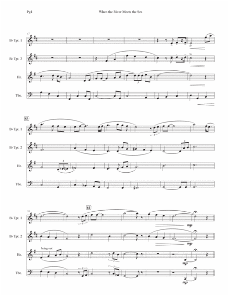 When The River Meets The Sea Brass Ensemble scores gallery preview page 5