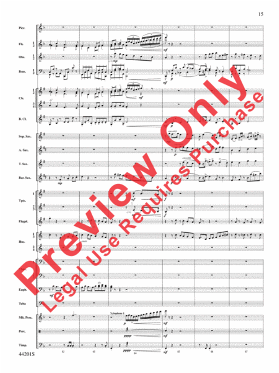 Handel in the Strand Concert Band scores gallery preview page 16