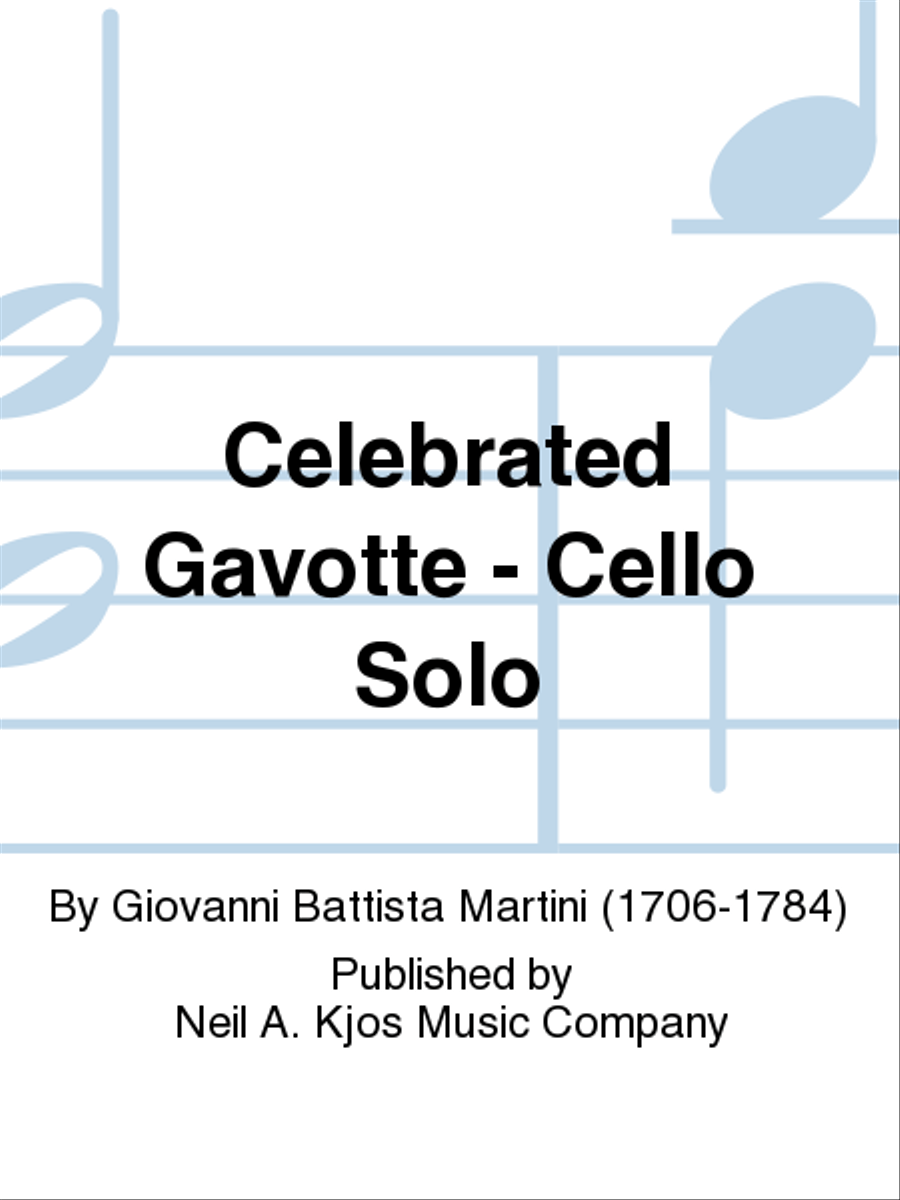 Celebrated Gavotte - Cello Solo Orchestra scores gallery preview page 1
