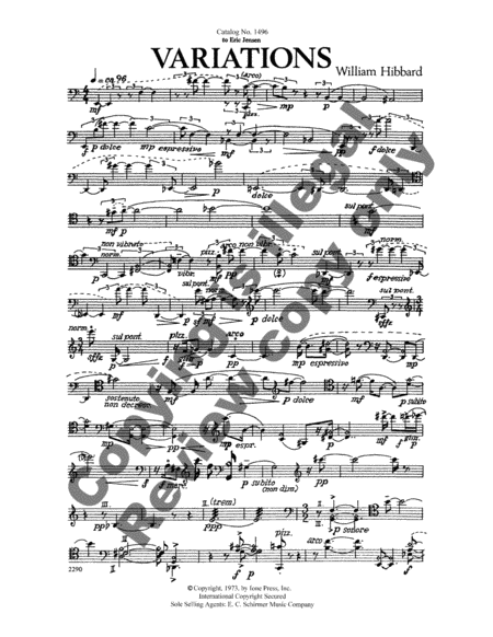 Variations for Violoncello Solo