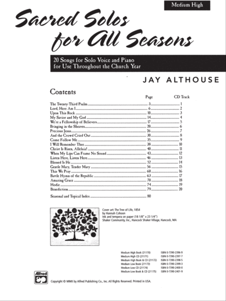 Sacred Solos for All Seasons Medium-High Voice scores gallery preview page 2