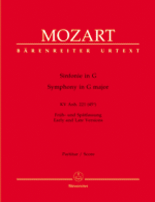 Book cover for Symphony G major, KV Anh. 221 (45a)