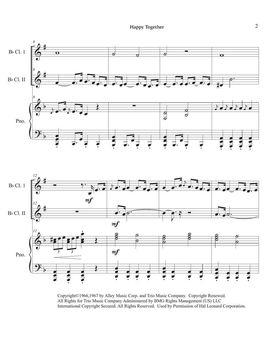 Happy Together Woodwind Duet scores gallery preview page 6