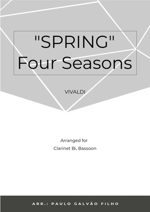 Book cover for SPRING - FOUR SEASONS - CLARINET & BASSOON