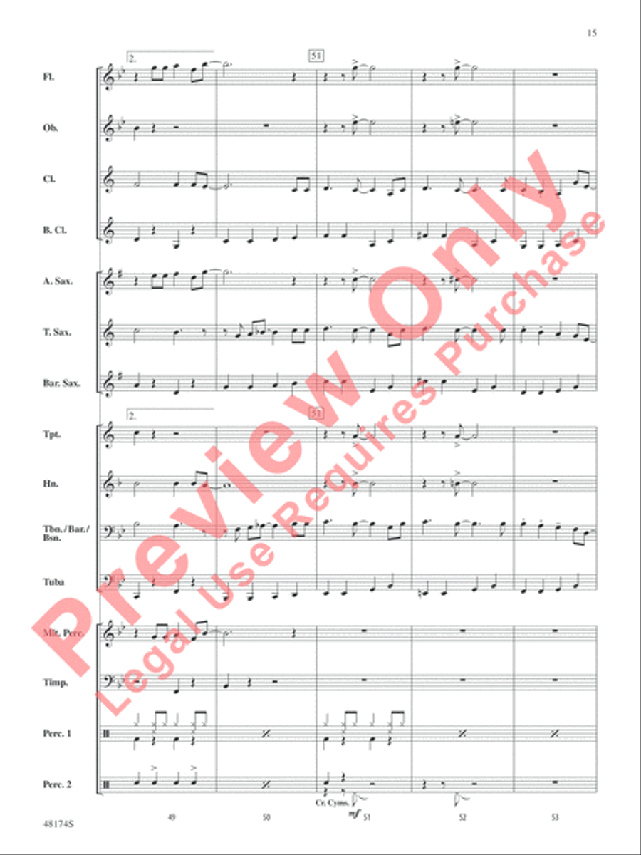Swingin' Wonderland Concert Band scores gallery preview page 16