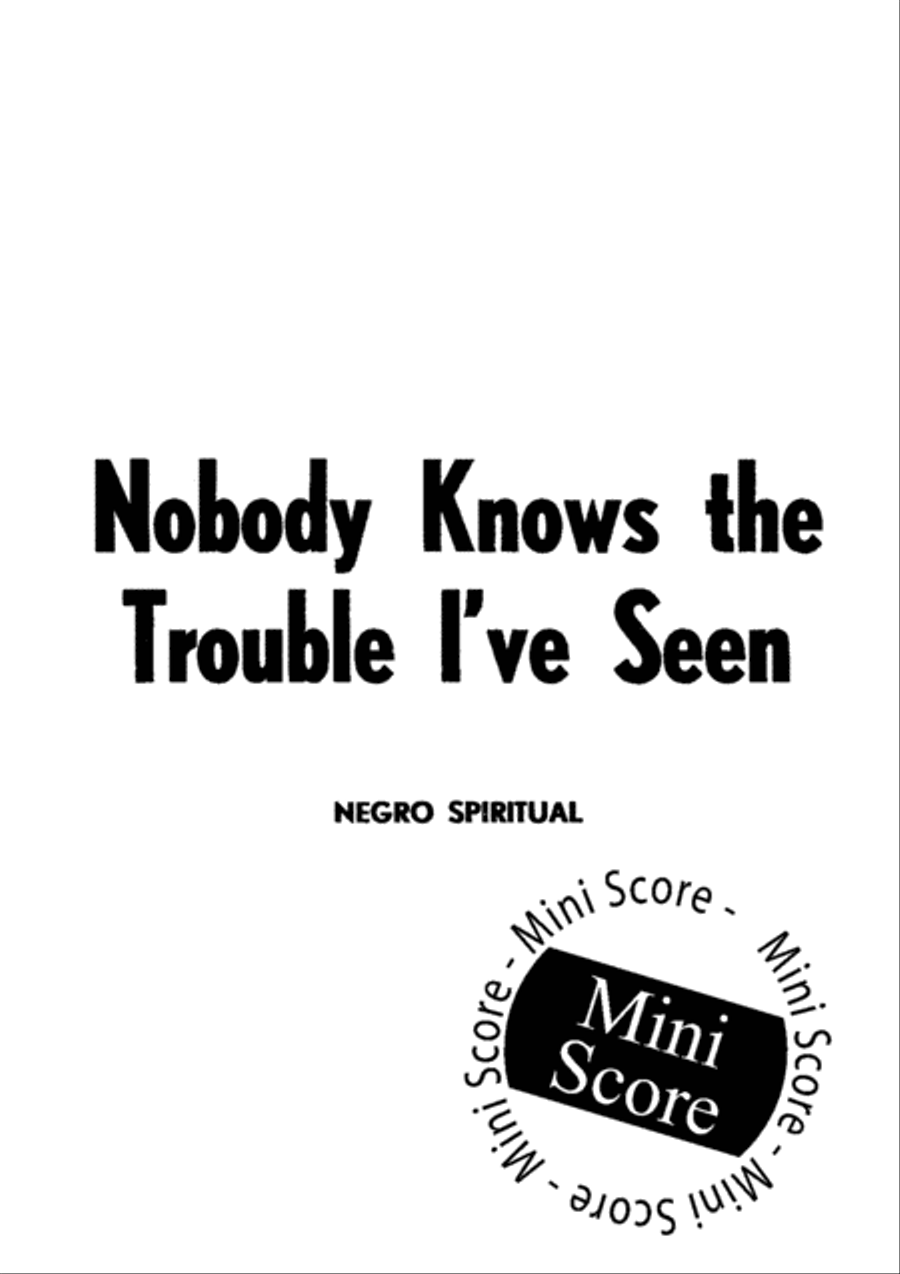 Nobody Knows the Trouble I've Seen Saxophone scores gallery preview page 3