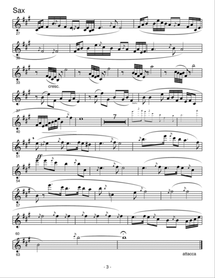 CHINESE RHAPSODY No.3 For Saxophone with different ensembles, Op.46(1988) [solo part] Alto Saxophone scores gallery preview page 6