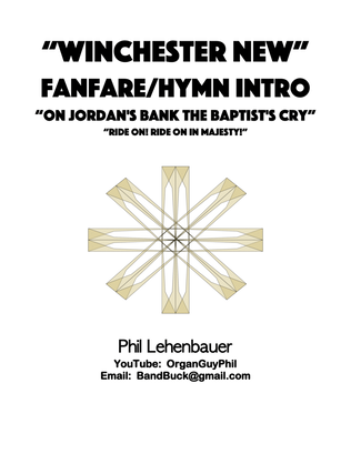 Book cover for "Winchester New" Fanfare/Hymn Intro (On Jordan's Bank), organ work by Phil Lehenbauer