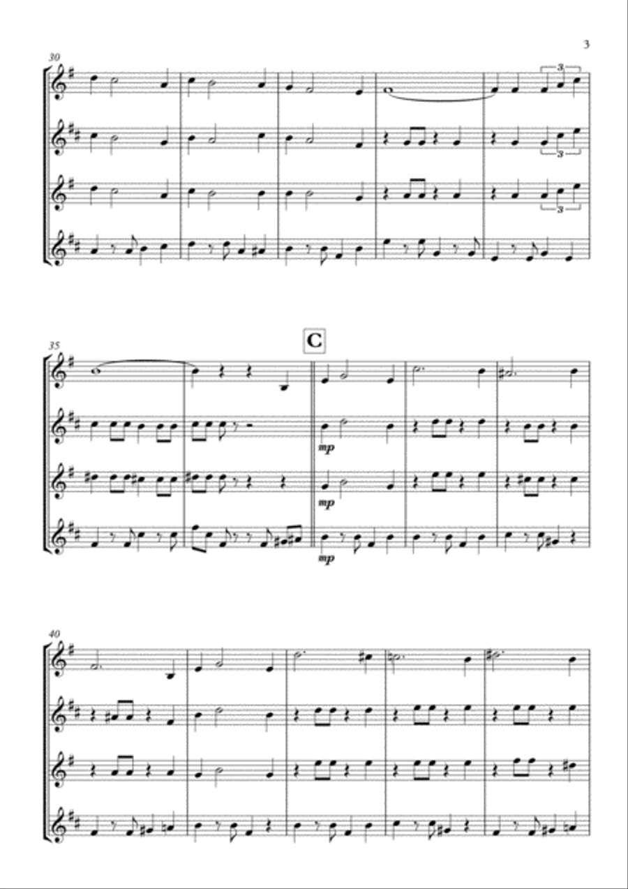 From Russia With Love Woodwind Quartet scores gallery preview page 5
