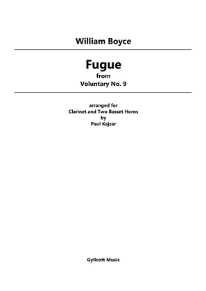 Fugue from Voluntary No. 9 (Clarinet and Two Basset Horns)
