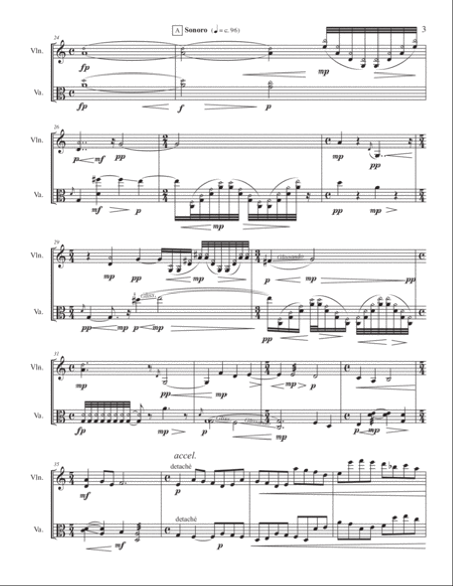 Lasso, Lassus for violin and viola String Duet scores gallery preview page 5