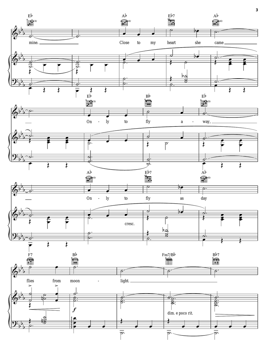 This Nearly Was Mine This Nearly Was Mine Piano, Vocal, Guitar scores gallery preview page 3