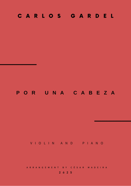 Por Una Cabeza - Violin and Piano (Full Score and Parts) image number null