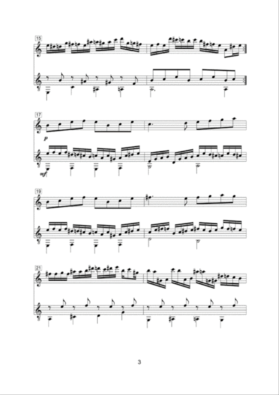 Allegro Vivace For Flute & Guitar Flute scores gallery preview page 4