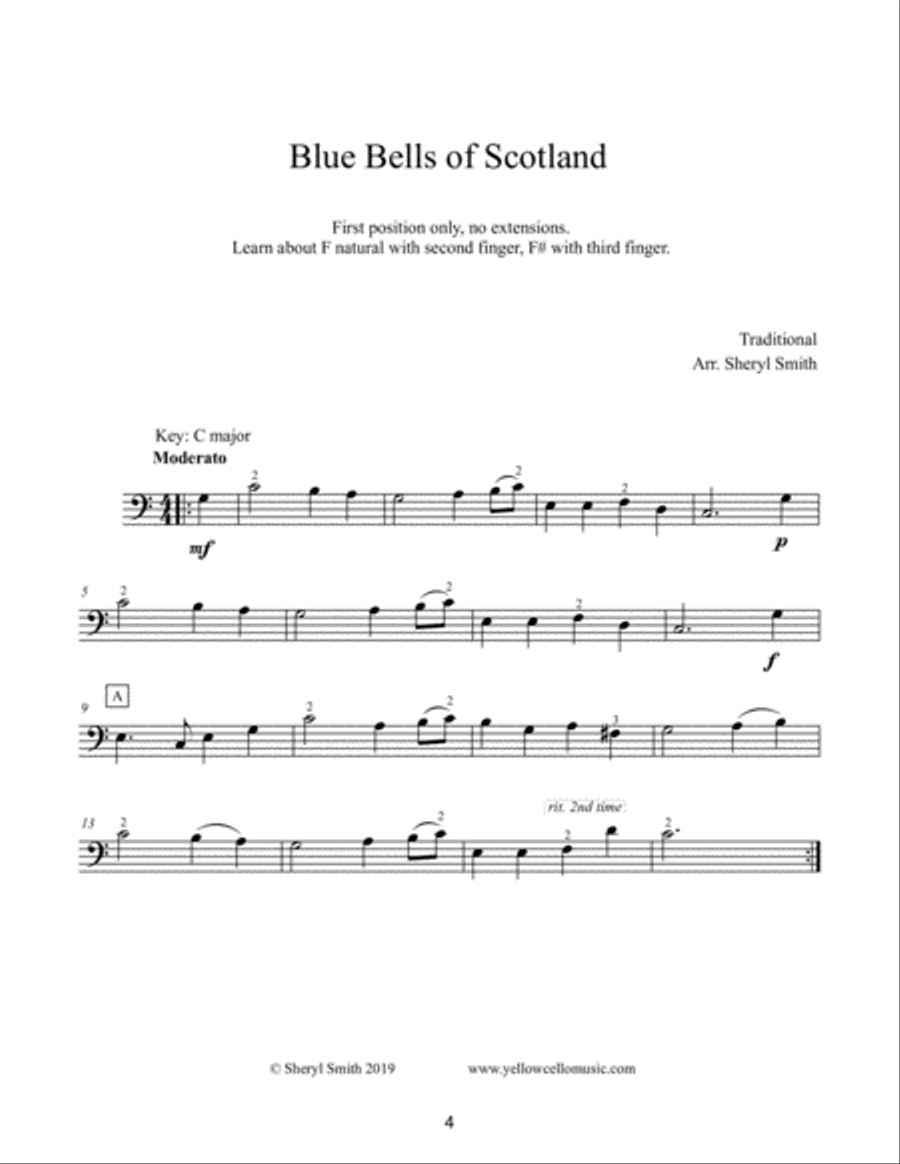Easy Cello Solos - Student Edition Cello Solo scores gallery preview page 4