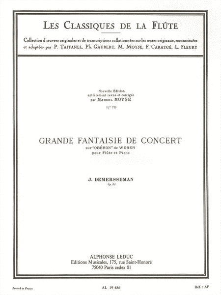Great Concert Fantasy, Op. 52- Flute Classics By Marcel Moyse 