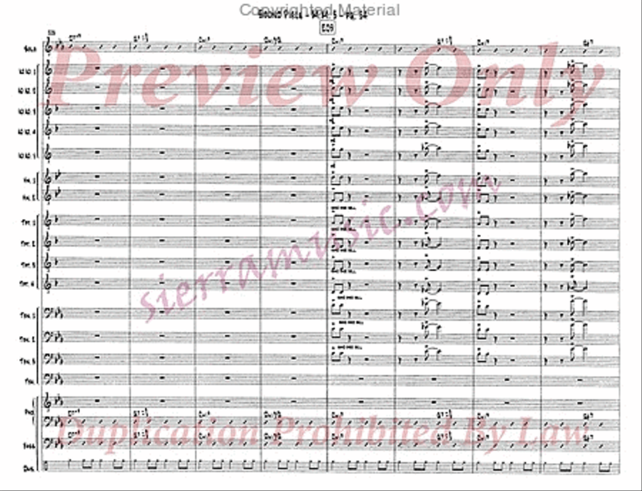 Sound Piece For Jazz Orchestra Big Band scores gallery preview page 35