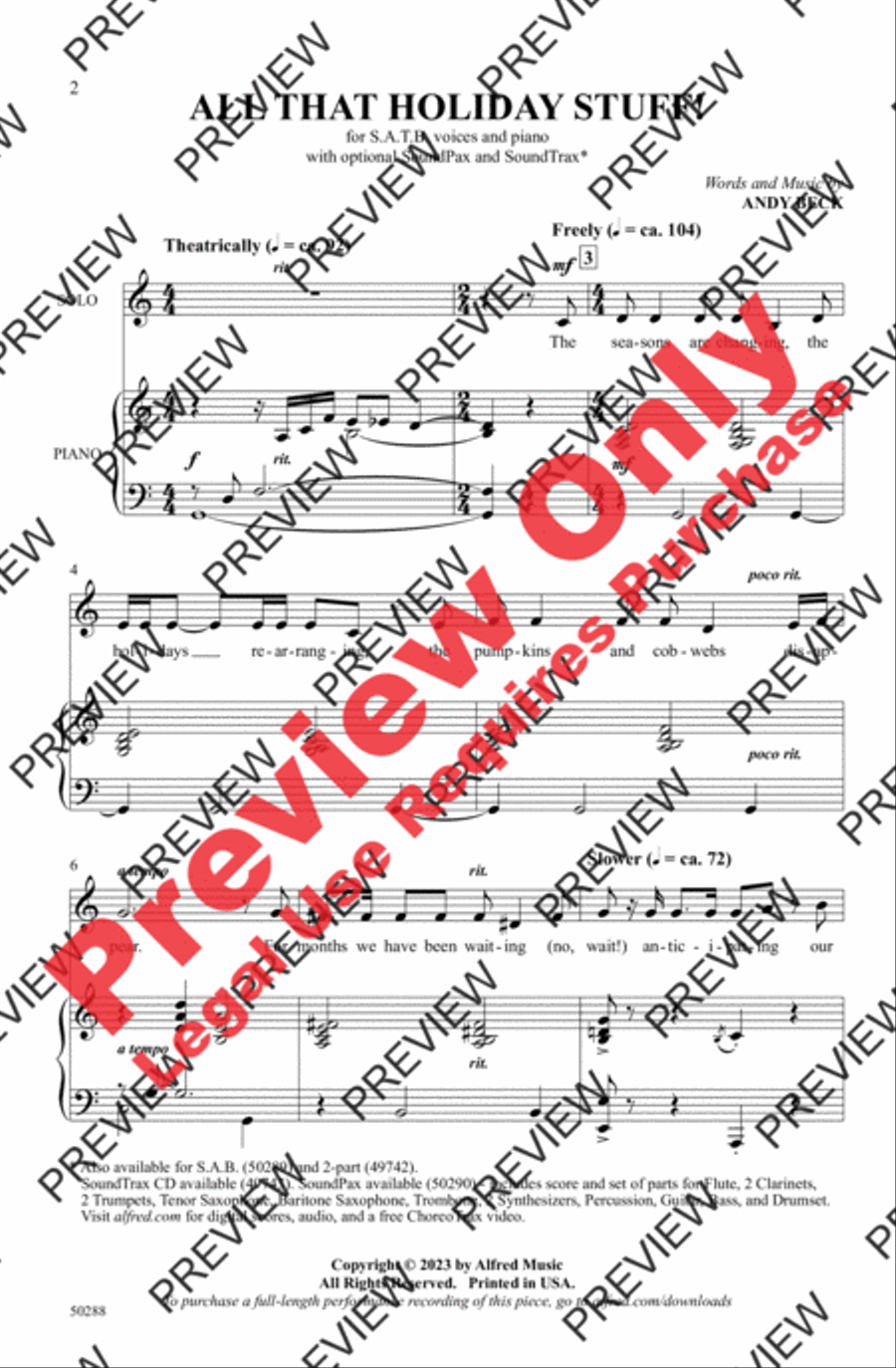 All That Holiday Stuff! All That Holiday Stuff! 4-Part scores gallery preview page 2