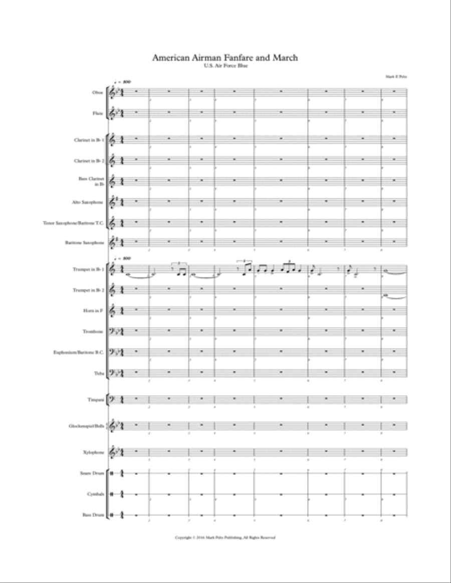 American Airman Fanfare and March Concert Band scores gallery preview page 4