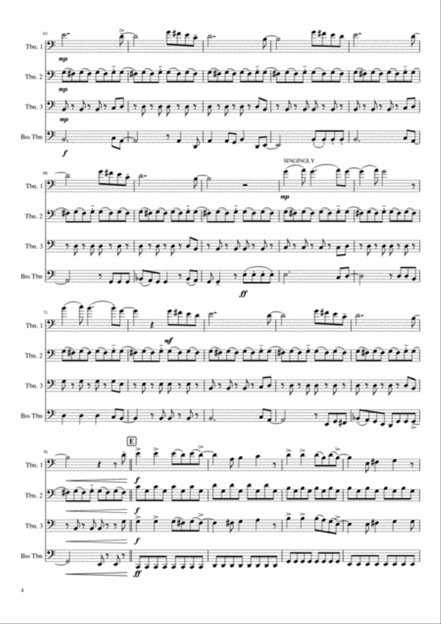 Viva La Vida Brass Ensemble scores gallery preview page 4