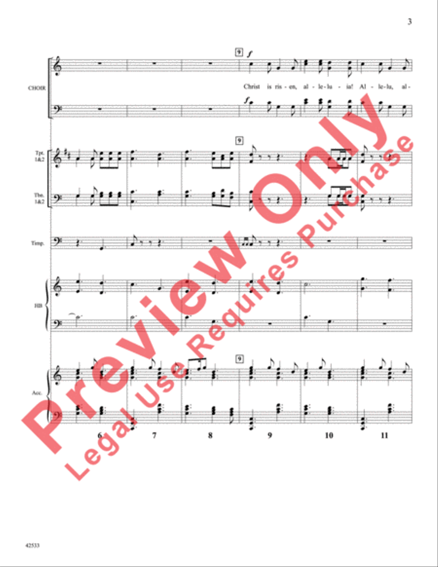 Fanfare and Canticle for Easter Day Choir scores gallery preview page 4