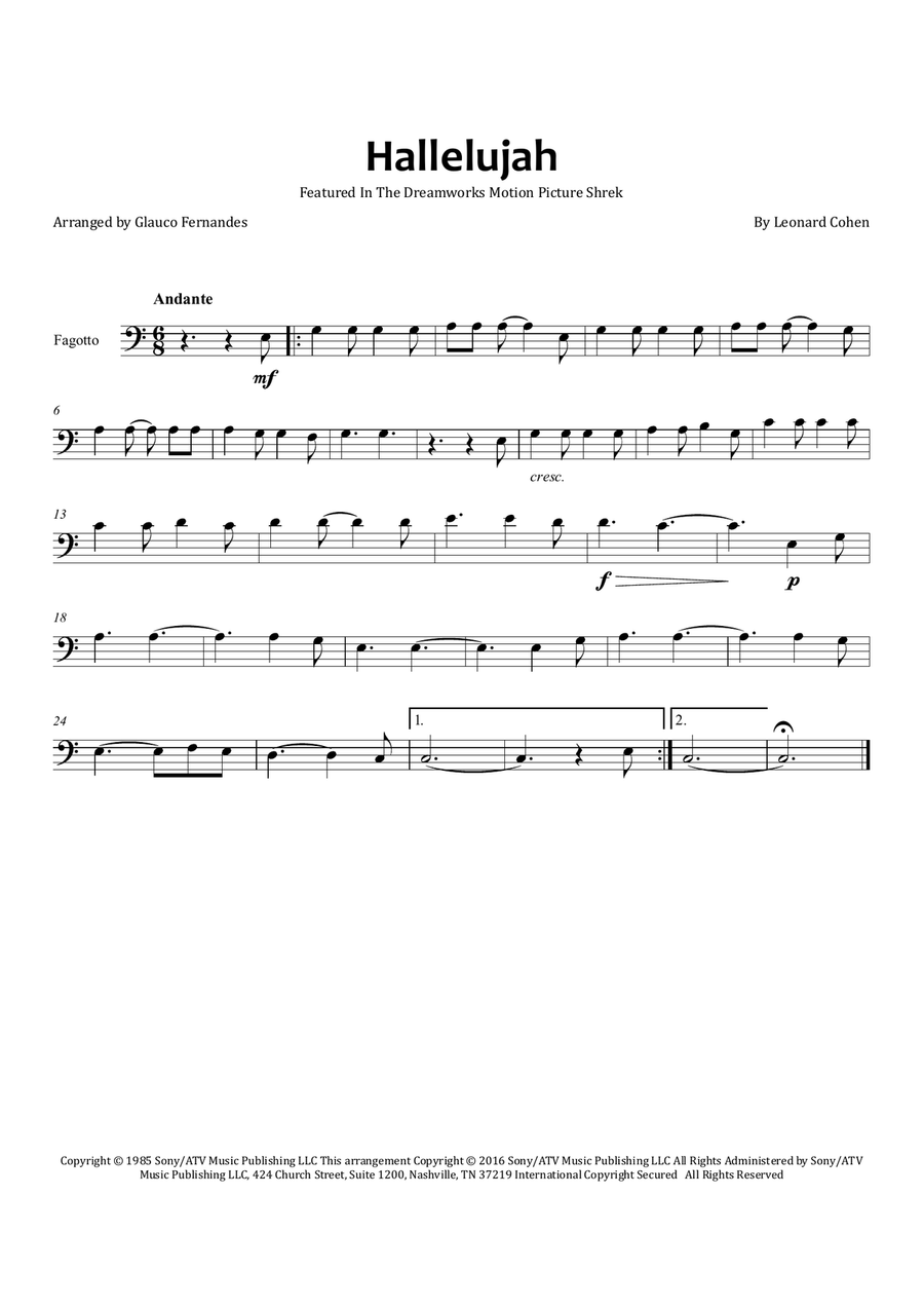 Hallelujah Chamber Music scores gallery preview page 1