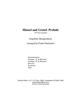 Book cover for Hansel and Gretel: Prelude