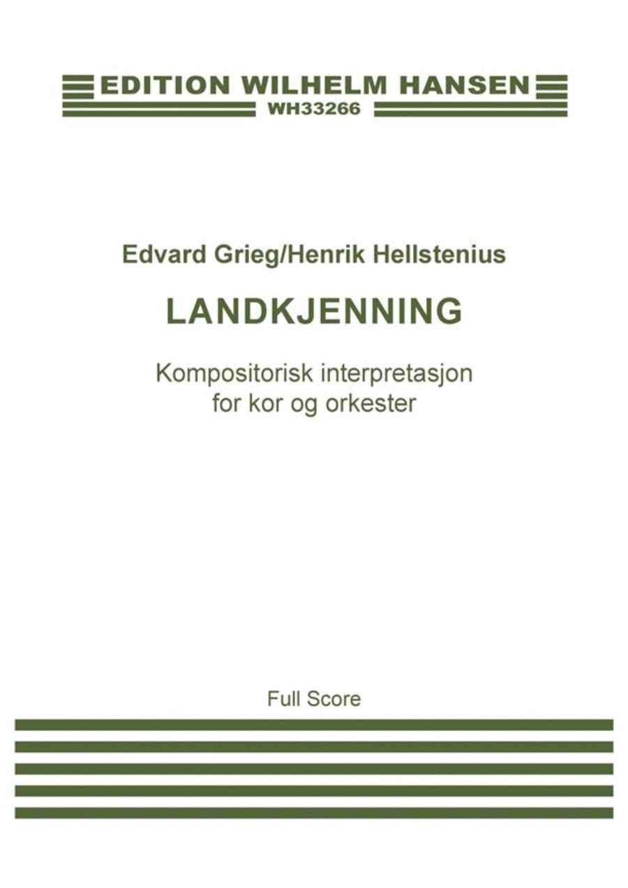 Edvard Grieg: Landkjenning (Score) 4-Part scores gallery preview page 1