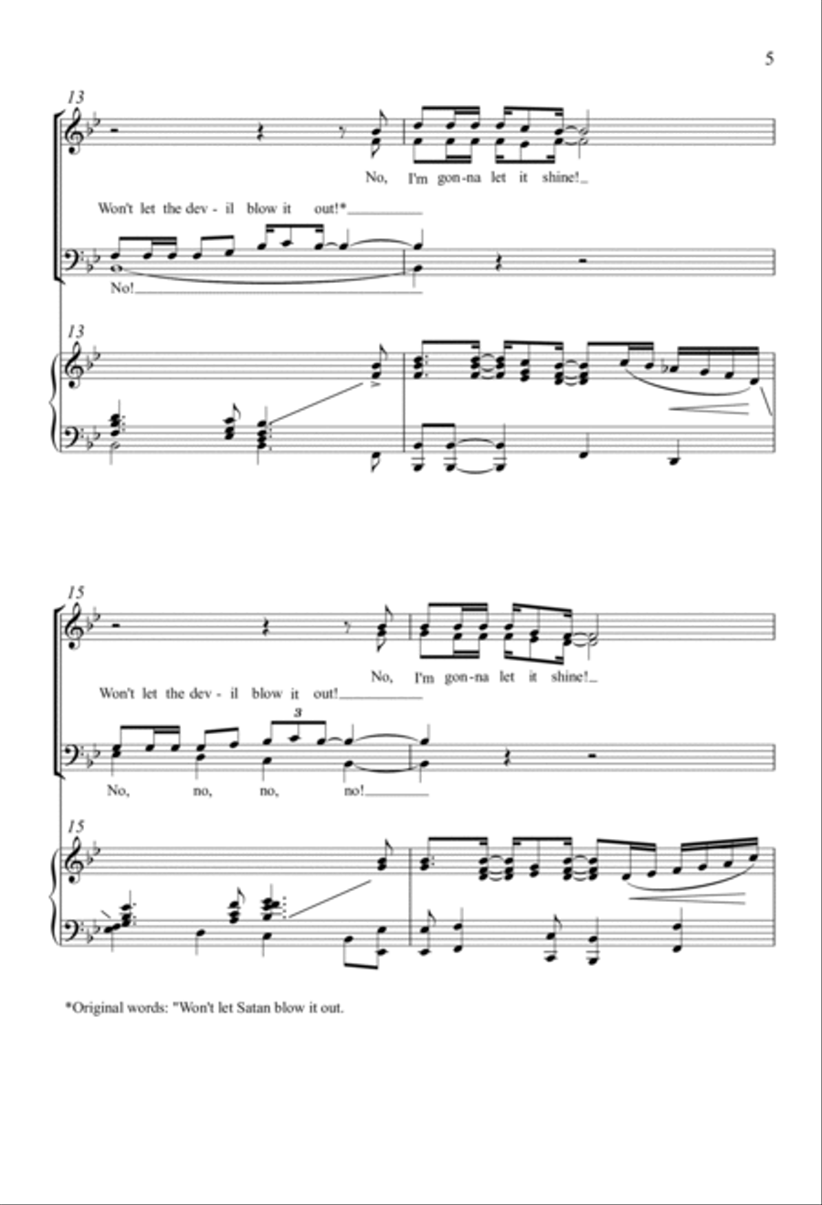 This Little Light Of Mine 4-Part scores gallery preview page 3