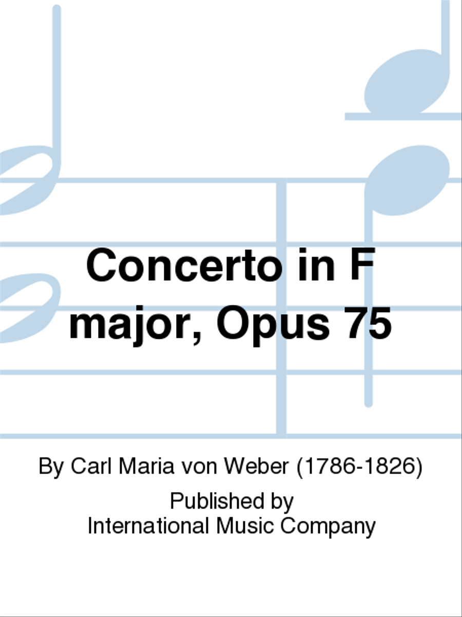 Concerto In F Major, Opus 75