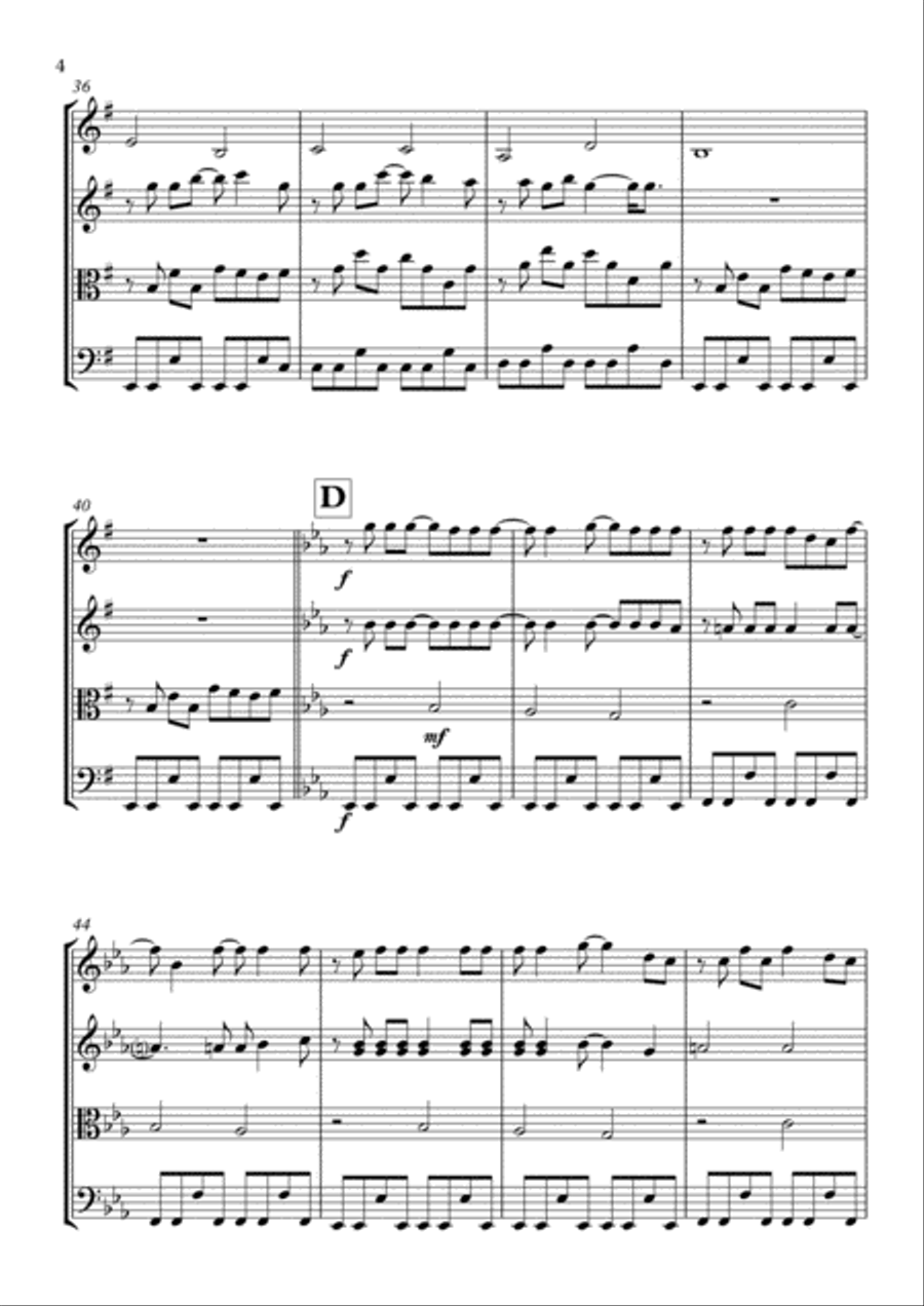 Every Breath You Take String Quartet scores gallery preview page 5