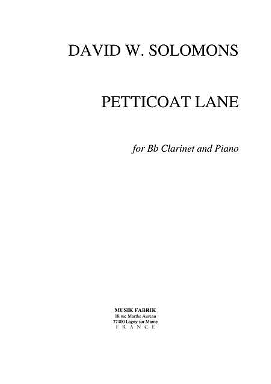 Petticoat Lane Piano scores gallery preview page 1