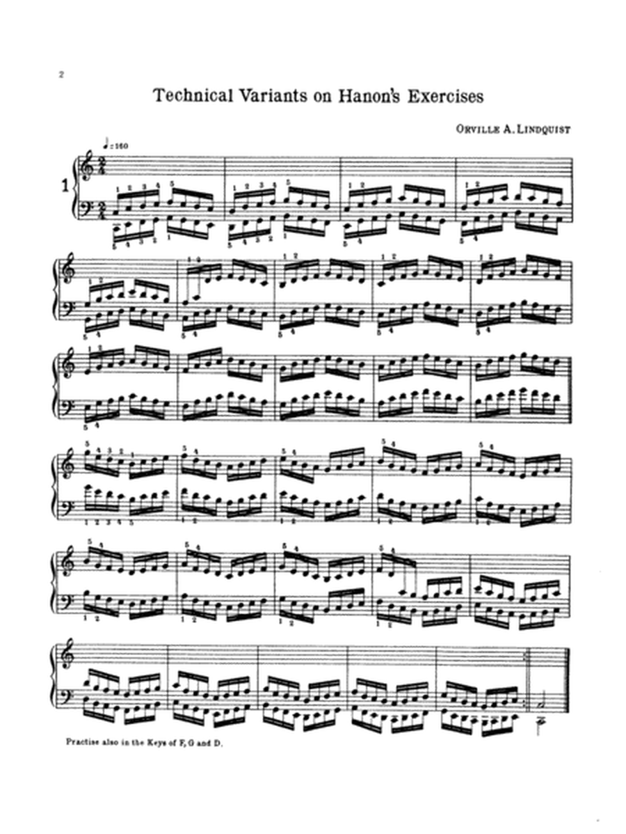 Technical Variants on Hanon's Exercises for Piano