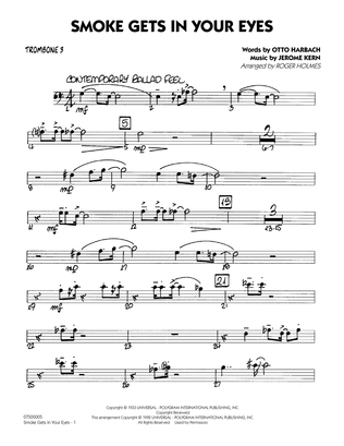 Smoke Gets In Your Eyes (arr. Roger Holmes) - Trombone 3