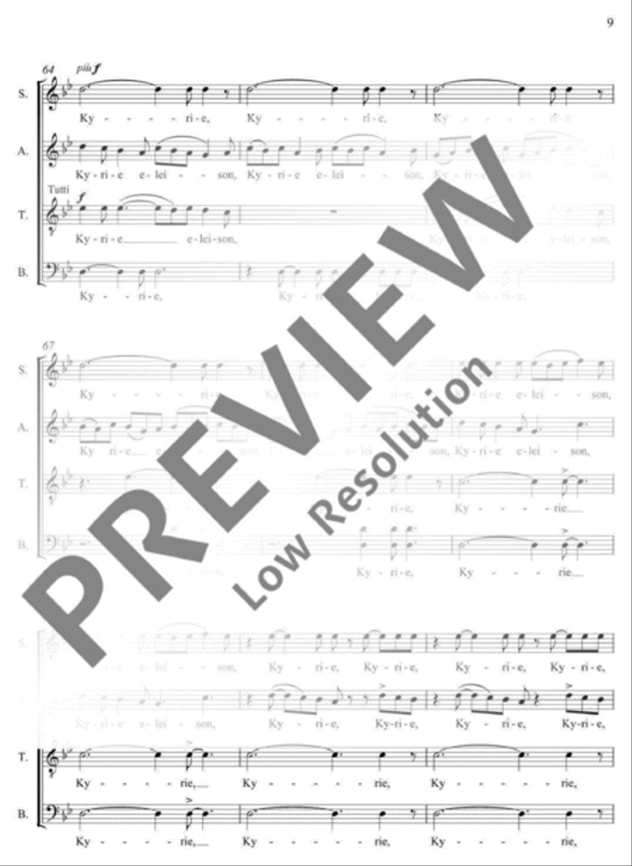 Missa brevis 4-Part scores gallery preview page 10