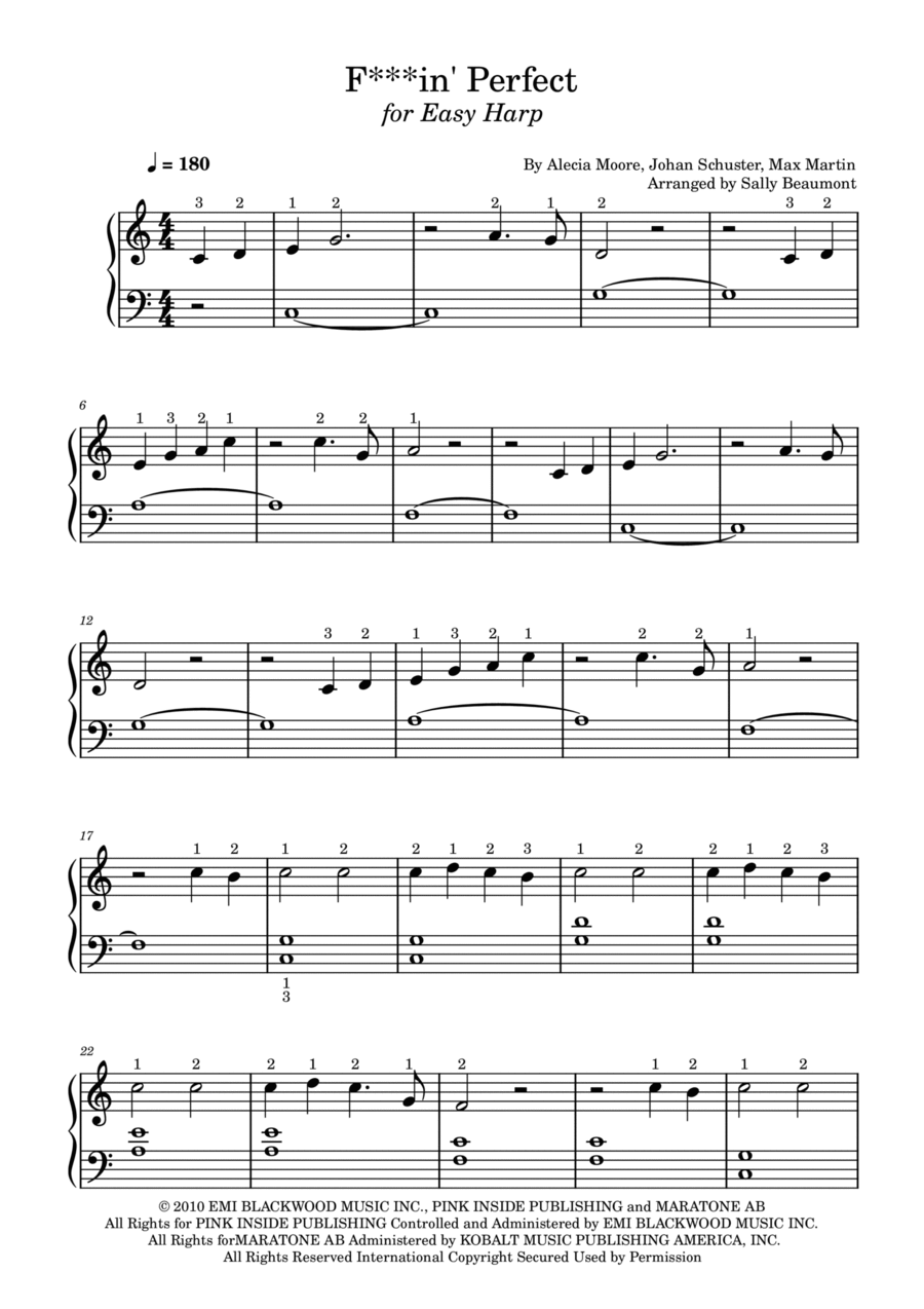 F***in' Perfect Celtic Harp scores gallery preview page 1