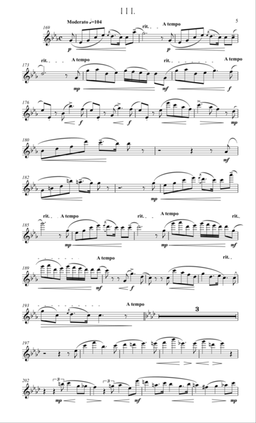 Schumann, 3 Romances for flute & piano Flute Solo scores gallery preview page 6