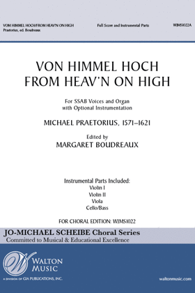 Vom Himmel Hoch (From Heav'n on High) (Full Score and Instrumental Parts)