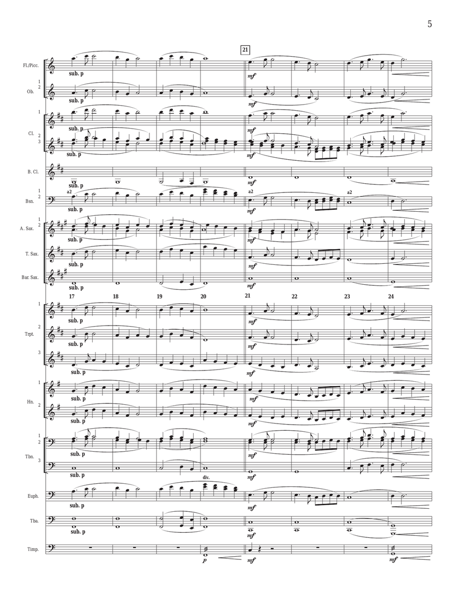 Goin' Home For Band (also called Going Home) Concert Band scores gallery preview page 3