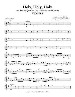 Book cover for Holy, Holy, Holy (for String Quartet)