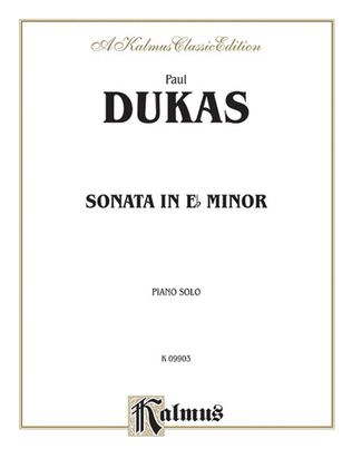 Book cover for Sonata in E-flat Minor