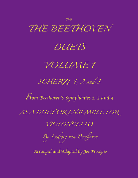 THE BEETHOVEN DUETS FOR CELLO VOLUME 1 SCHERZI 1, 2 and 3 image number null