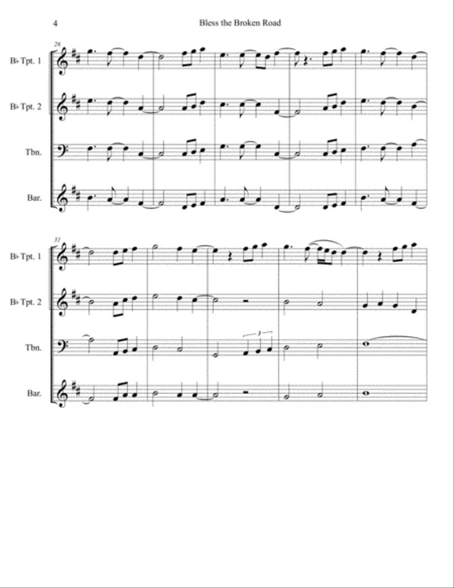 Bless The Broken Road Bless The Broken Road Brass Ensemble scores gallery preview page 4