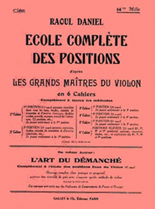 Ecole des positions - Volume 4 (4 position)